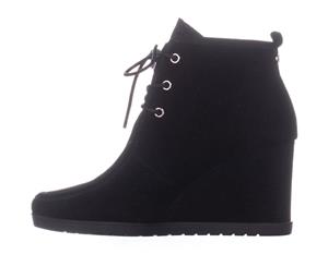 Michael Kors Womens Tamara lace up bootie Leather Round Toe Ankle Fashion Boots