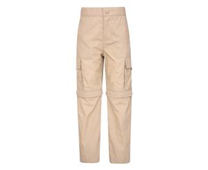 Mountain Warehouse Kids Zip-off Trousers Cotton/Polyester Fabric Blend - Beige