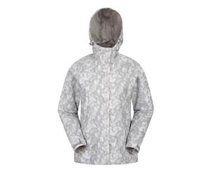 Mountain Warehouse Torrent Womens Jacket with Print - Waterproof Fabric - Grey