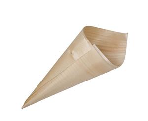 Pack of 100 Appetiser Cone Bio Wood 120mm
