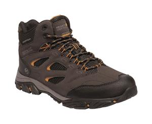 Regatta Mens Holocombe IEP Mid Isotex Waterproof Fabric Walking Boots - Peat/IncaGld