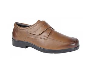 Roamers Mens Touch Fastening Mudguard Casual Shoes (Brown) - DF1195