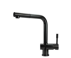SWEDIA SIGGE Stainless Steel Kitchen Mixer Tap With Pull-Out - Satin Black Finish