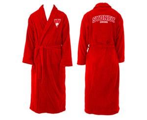 Sydney Swans AFL Adult Polyester Dressing Gown Bath Robe