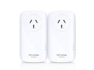 TP-LINK TL-PA8010P KIT 1200Mbps Powerline Kit Adaptor Twin Pack With Power Pass Through