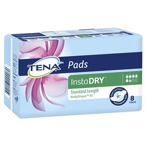 Tena Pad InstaDry Standard Length 8 Pack