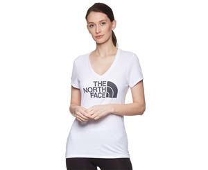 The North Face Women's Half Dome V-Neck Tee - White/Grey