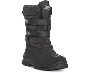 Trespass Boys Strachan II Insulated Waterproof Fleece Lined Snow Boots - Black