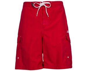 Trespass Mens Crucifer Quick Dry Board Swim Shorts - Red