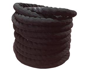 15m Battle Rope 1.5' Dia Black Encased With Moulding
