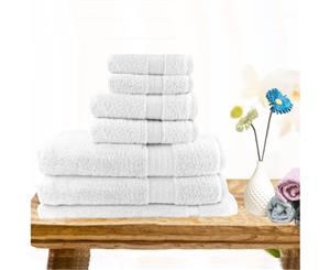 7 Piece Ultra-light Cotton Bath Towel Set in Beige