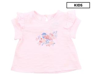 Bb by Minihaha Girls' Maia Bird Tee / T-Shirt / Tshirt - Pink