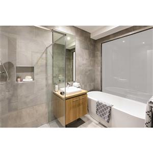 Bellessi 300 x 900 x 4mm Polymer Bathroom Panel - Silver Ghost