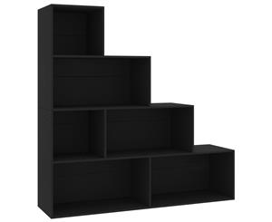 Book Cabinet/Room Divider Black 155x24x160cm Chipboard Highboard Stand