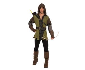 Bristol Novelty Mens Forest Bandit Costume (Green/Brown) - BN2615