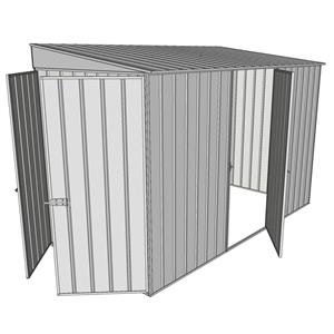 Build-a-Shed 1.5 x 3.0 x 2.0m Skillion Single Hinged Side Door Shed - Zinc