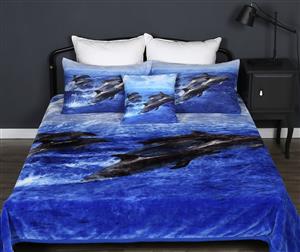 Dolphin Mink Blanket Thick and Warm 180 x 210 cm