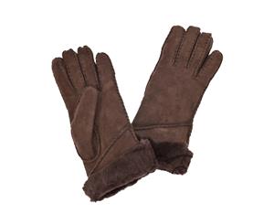 Eastern Counties Leather Womens/Ladies Long Cuff Sheepskin Gloves (Coffee) - EL225