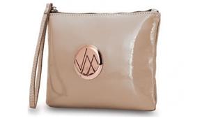 Gia Genuine Leather Travel Pouch - Nude