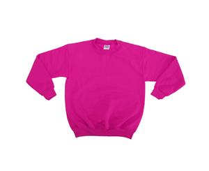 Gildan Childrens Unisex Heavy Blend Crewneck Sweatshirt (Safety Pink) - BC464