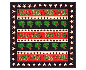 Gucci Men's Modal Shawl w/ Symbols Print - Black/Red/Green/White