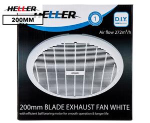 Heller 200mm Blade Exhaust Fan - White