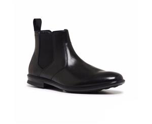 Hush Puppies Carter Leather Boots Waterproof Chelsea Shoes - Black