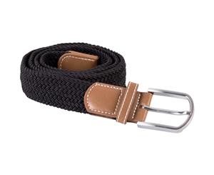 K-Up Adults Unisex Braided Elasticated Belt (Black) - PC3526