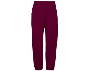 Maddins Kids Unisex Coloursure Jogging Pants / Jog Bottoms / Schoolwear (Pack Of 2) (Burgundy) - RW6850