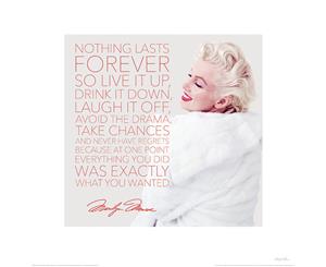 Marilyn Monroe - Nothing Lasts Forever Art Print