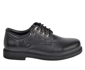 New Travel Everflex Mens Lace Up Work Formal School Shoes - Black