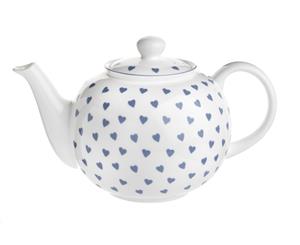 Nina Campbell Small Teapot Blue Hearts Design
