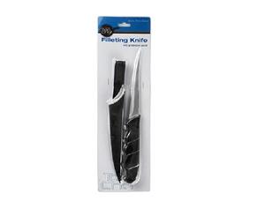 Premium Fishing Fish Fillet Filleting 5" Knife w/ Protective Cover Non-Slip Handle