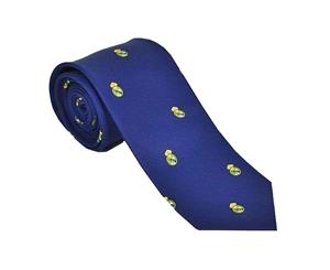 Real Madrid Cf Official Patterned Football Crest Neck Tie (Blue) - SG3585