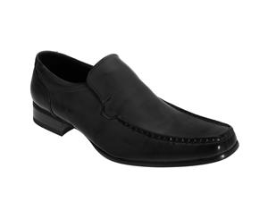 Route 21 Mens Apron Vamp Formal Shoes (Black) - DF786