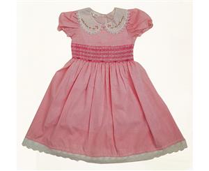 Sanvo Fashion - Pink Stripe Smocked Dress