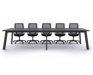 Switch Boardroom Table - Black Frame [3600L x 1200W] - Black