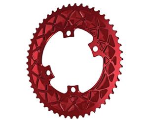 absoluteBLACK Premium Sub-Compact Oval 110BCD 4B Outer 2x Chainring Red 50T