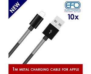 10Pc 1M Usb Data Charge Cable Lightning Pin Connector For Apple Iphone Ipad Metal Protected 10X