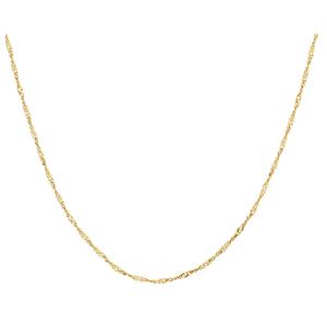 45cm (18") Hollow Singapore Chain in 10ct Yellow Gold