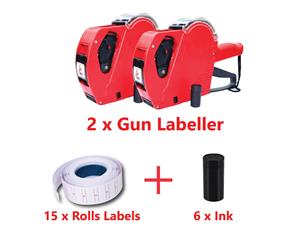 BULK Price Pricing Tag Tagging Gun Labeller Plus Labels Rolls Inks - 2 15 6