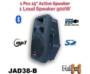 E-Lektron Digital Sound System USB/SD & Bluetooth Active Loud 15 inch 900W Powered Speaker