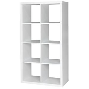 Flexi Storage Clever Cube 76 x 39 x 146cm 2 x 4 Unit - White
