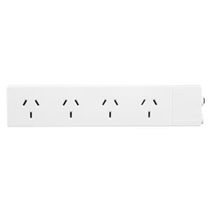 HPM White 4 Outlet x 1.8m Lead Powerboard With Overload Protection
