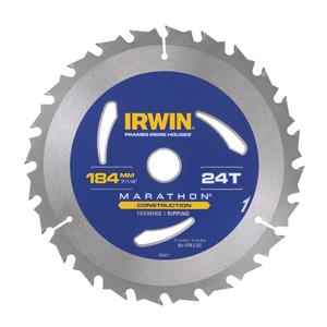 Irwin 184mm 24T Marathon Circular Saw Blade Bulk