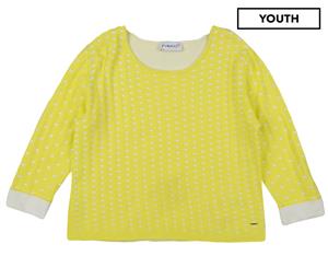 PINKO Up Kids' Knitted Sweater - Yellow