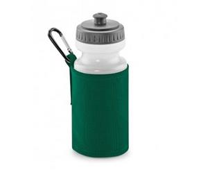 Quadra Water Bottle And Fabric Sleeve Holder (Bottle Green) - BC3781