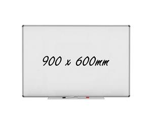 WHITEBOARD 900 x 600mm Magnetic Commercial Quality - Board Office Eraser Marker