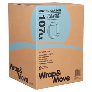 Wrap & Move 107L Light Duty Tea Chest Moving Carton
