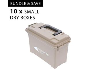10 x Small Case Weatherproof Box / Dry Box in Desert Tan